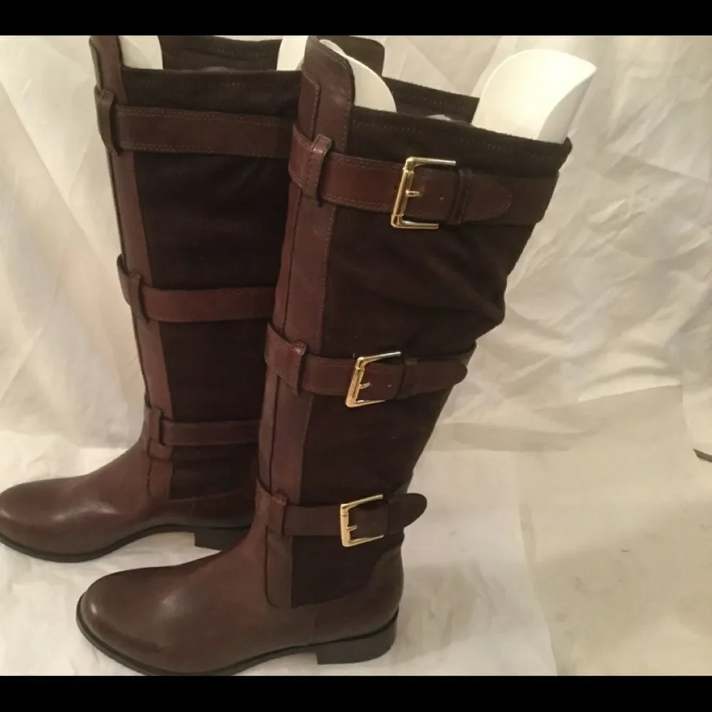 New Cole Haan Avalon Triple Buckle Suede Leather